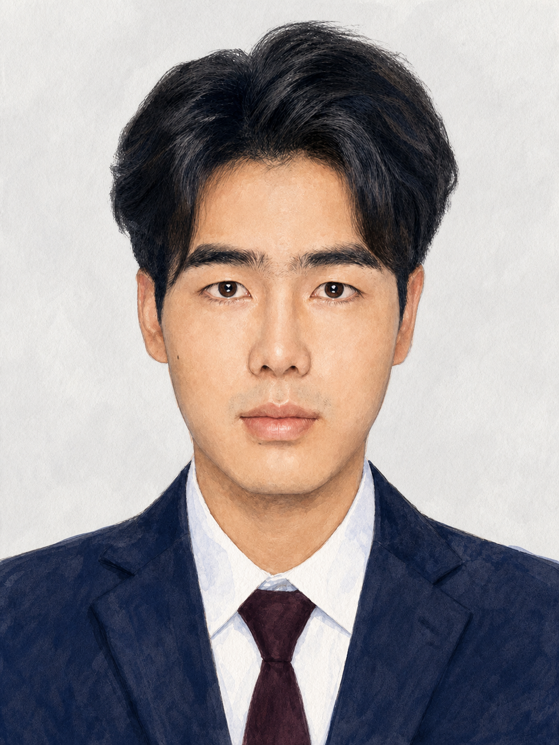 Illustrated portrait of Kexing Wu