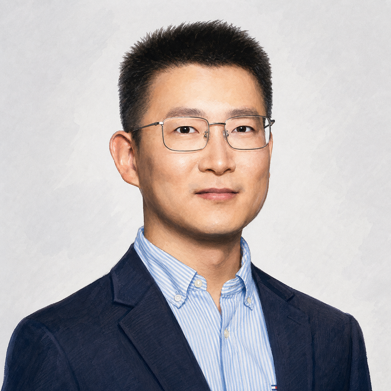 Illustrated portrait of Lei Zhang, Professor and Principal Investigator