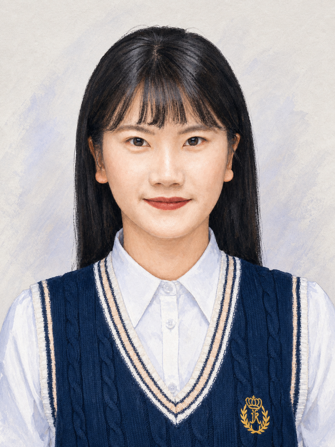 Illustrated portrait of Mei Wang