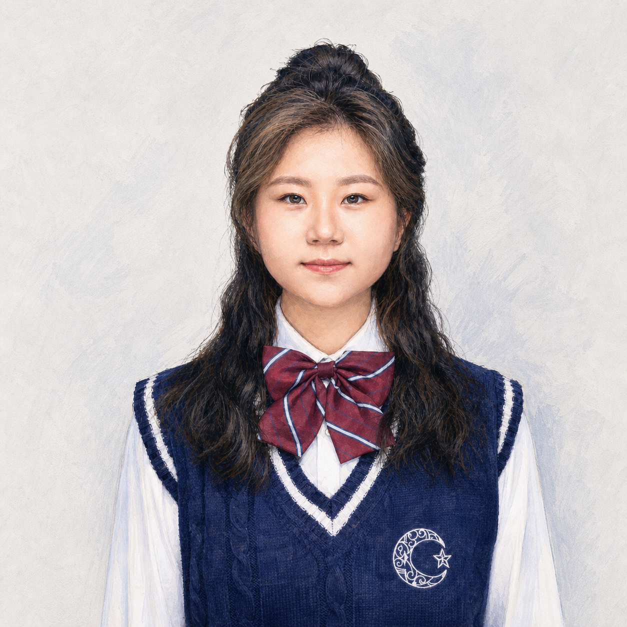 Illustrated portrait of Yang Bai