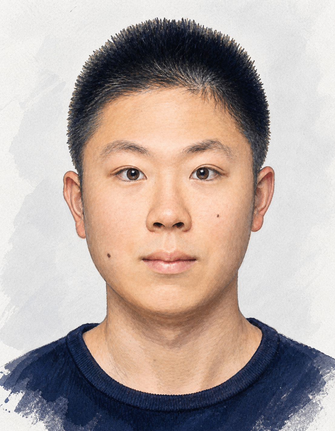 Illustrated portrait of Yanze Liu